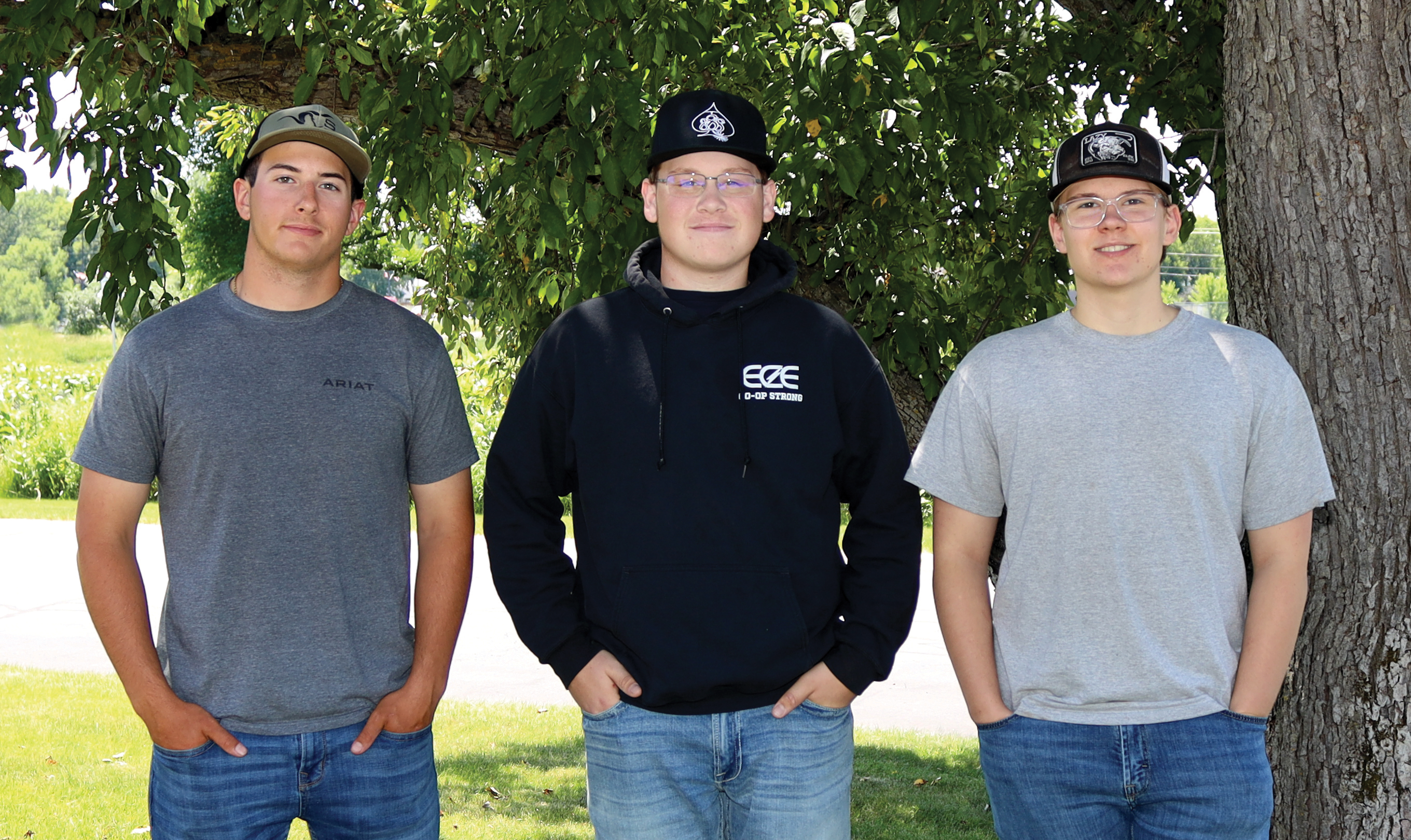 three teenage boys